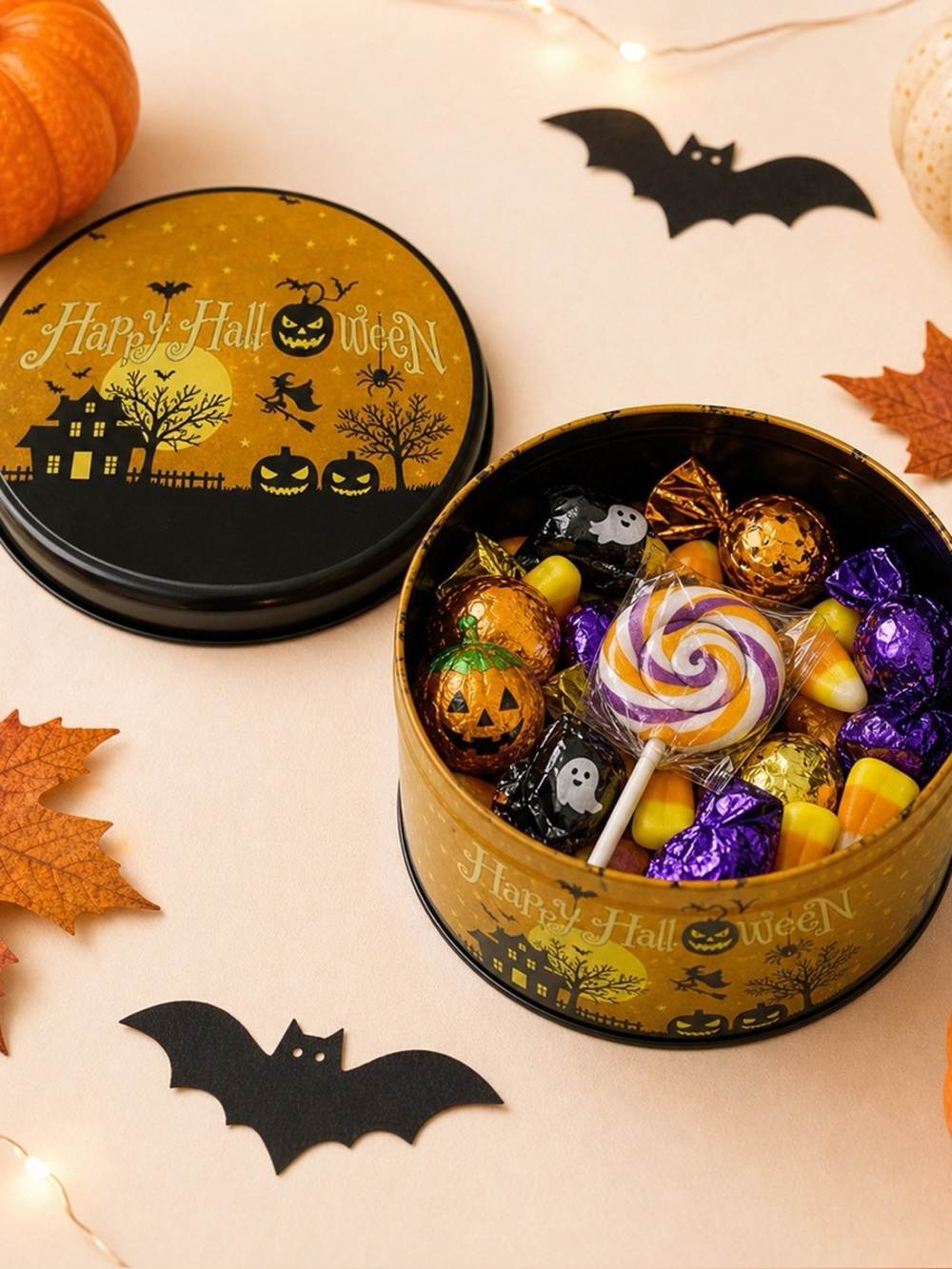Halloween Decorative Metal Candy Tin